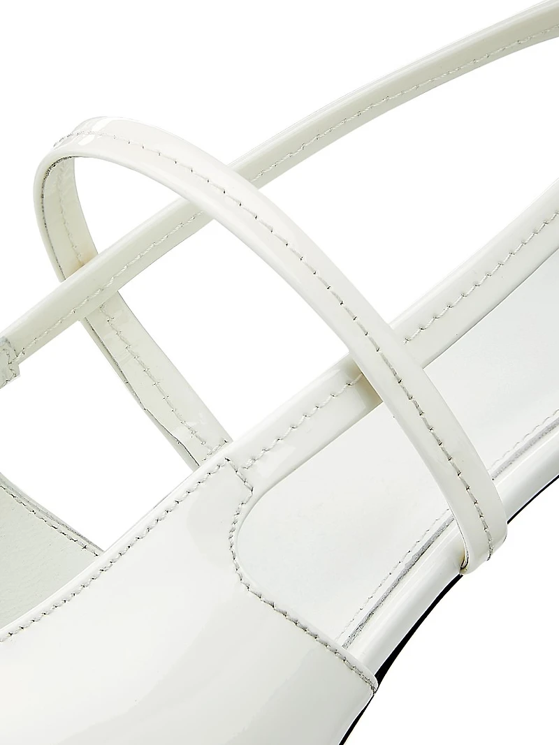 Sharp 50MM Patent Leather Slingback Pumps