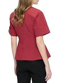 Clare Crewneck Short Sleeve Fit and Flare Top