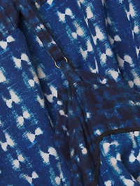 Addyson Abstract Cotton-Blend Tie-Waist Midi-Dress