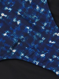 Denim Noir Side-Tie High-Waisted Bikini Bottom