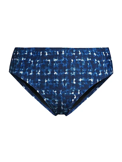 Denim Noir Classic Mid-Rise Bikini Bottom