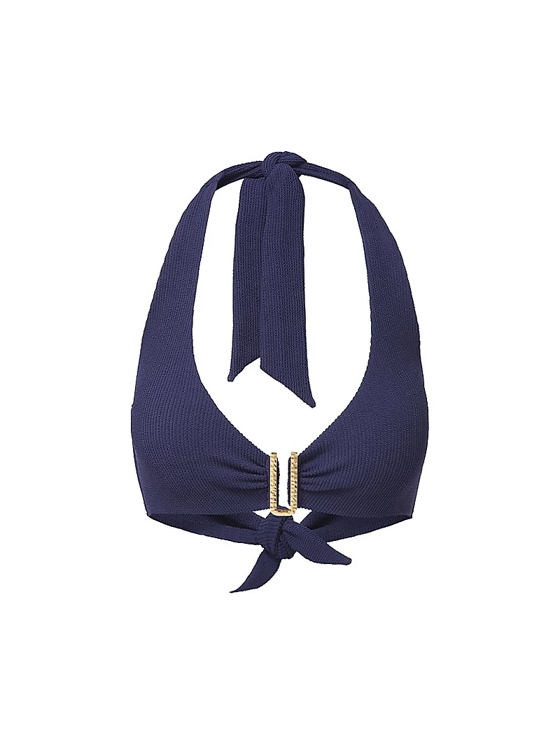 Melissa Textured Hardware Bikini Top