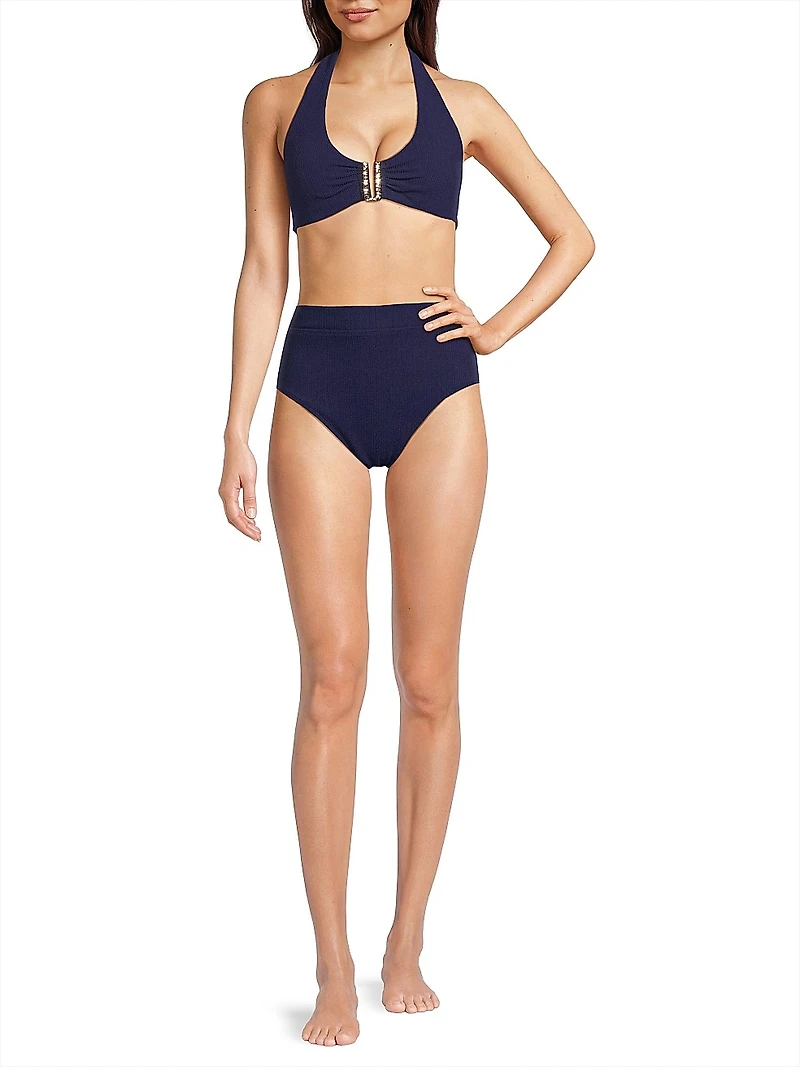 Melissa Textured Hardware Bikini Top