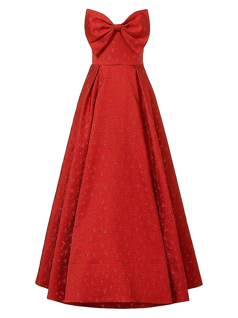 Juliette Jacquard Bow Cocktail Dress