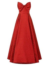 Juliette Jacquard Bow Cocktail Dress