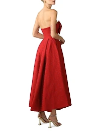 Juliette Jacquard Bow Cocktail Dress