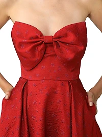 Juliette Jacquard Bow Cocktail Dress