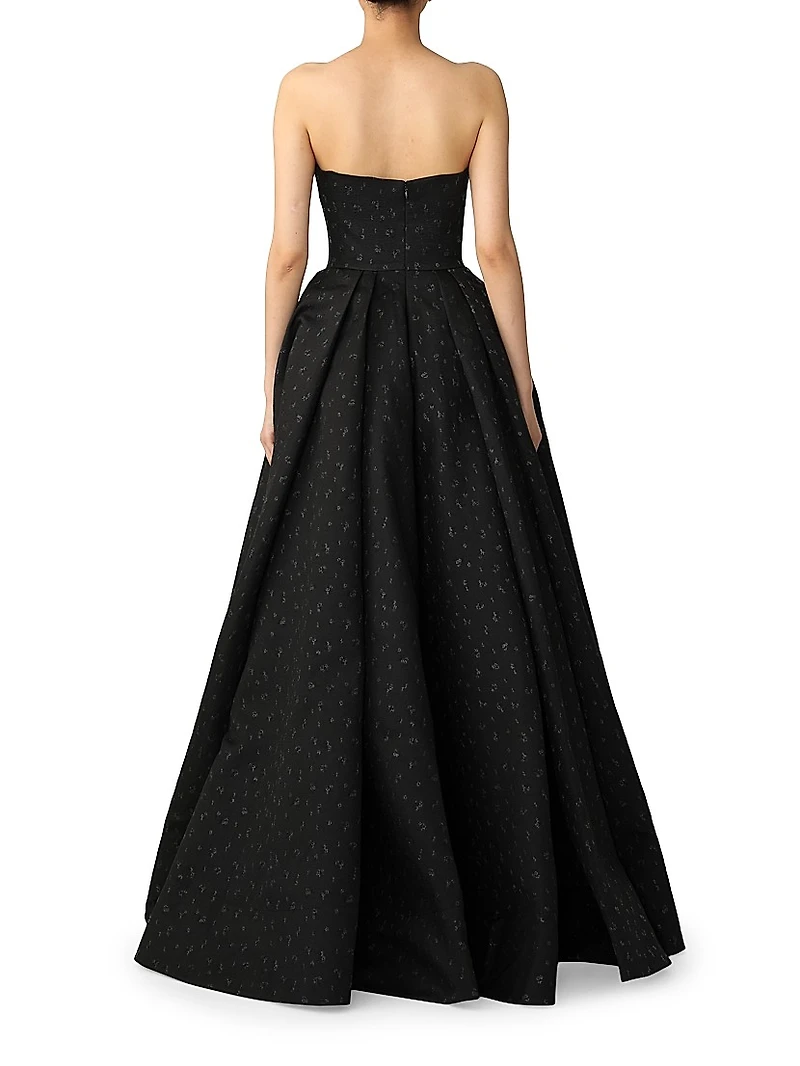 Jordan Jacquard Strapless Gown
