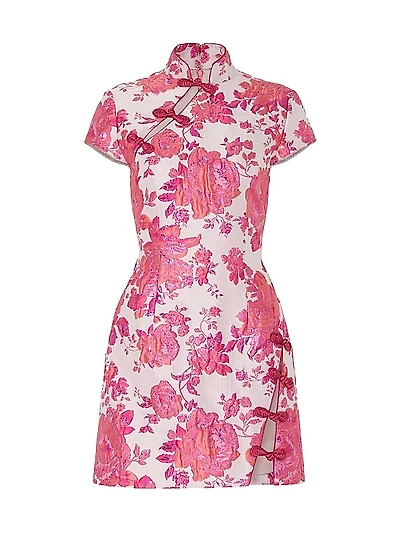 Jada Floral Jacquard Minidress