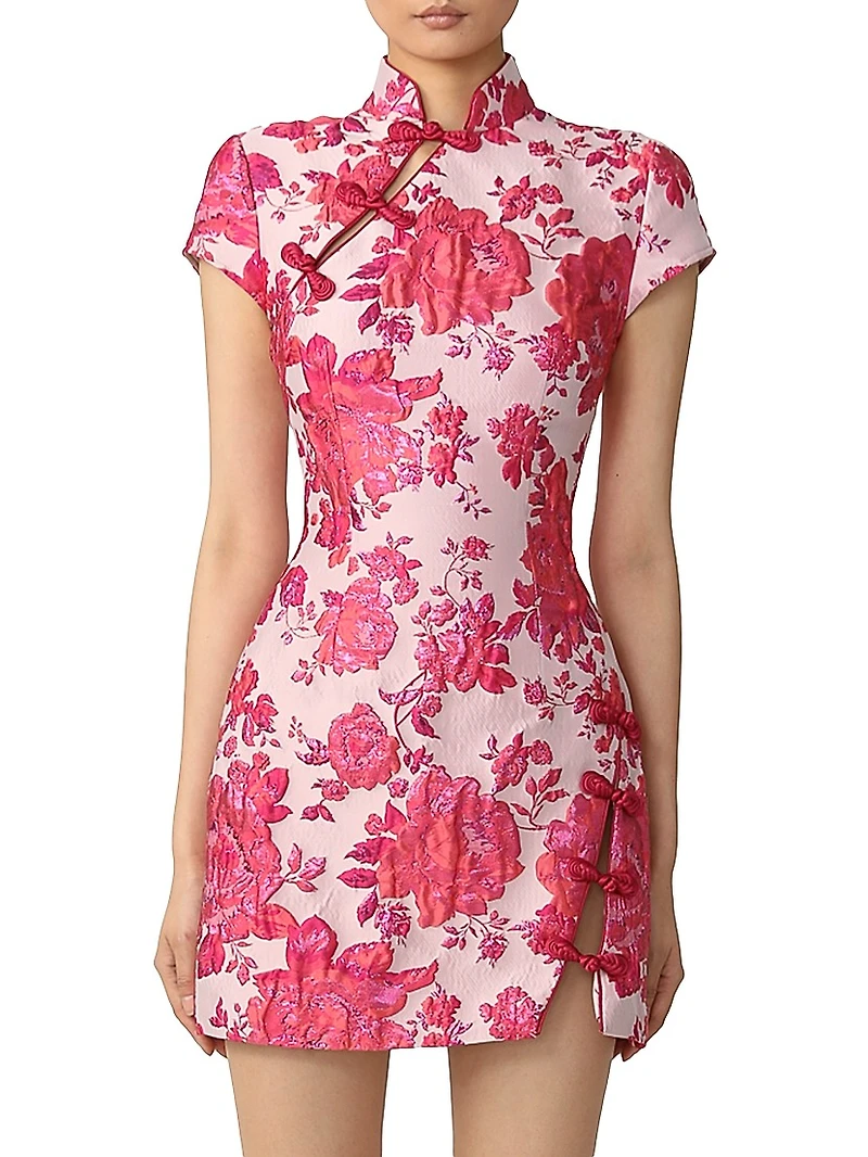 Jada Floral Jacquard Minidress