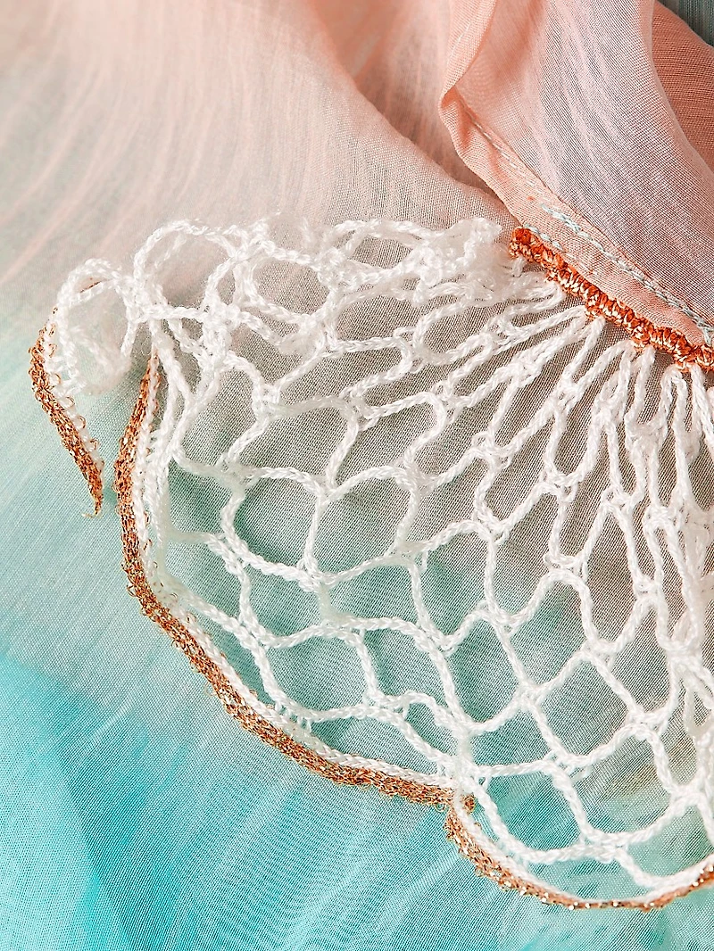 Uma Ombré Long-Sleeve Caftan