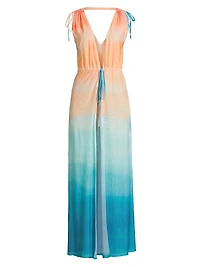 Uma Ombré Sleeveless Caftan Maxi Dress