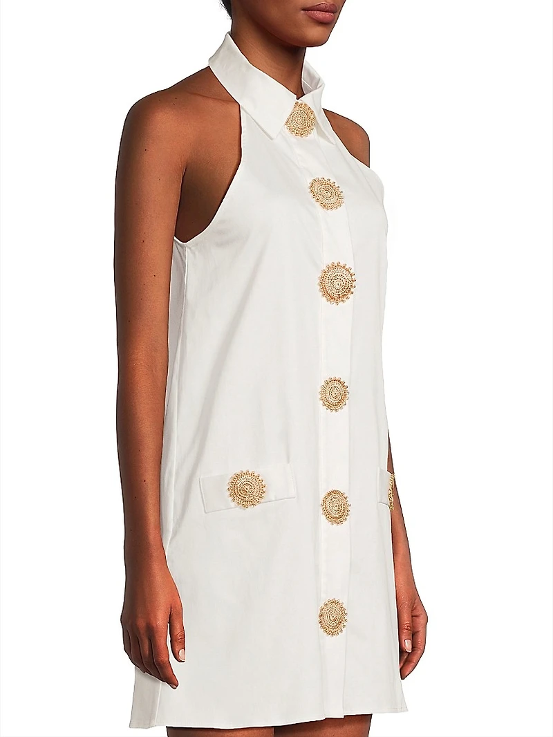 Amber Button-Front Minidress