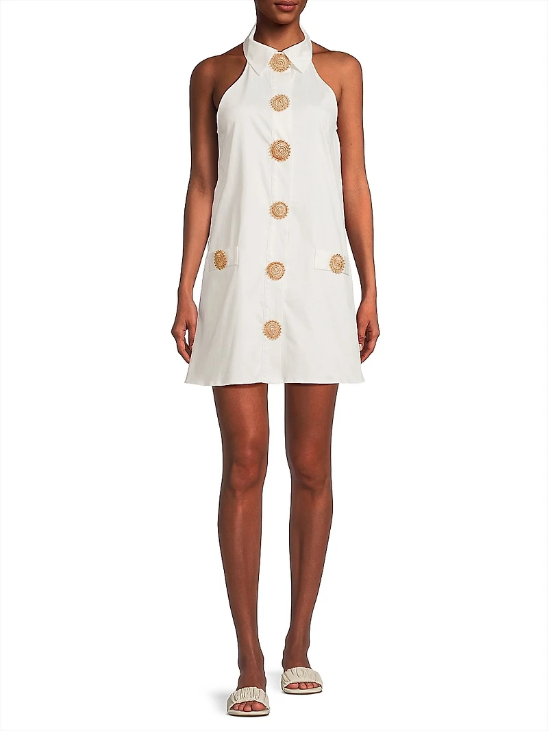 Amber Button-Front Minidress