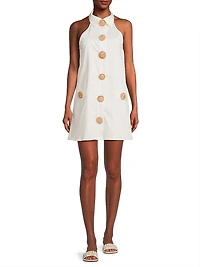 Amber Button-Front Minidress