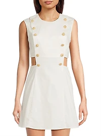 Marin Stretch-Cotton Cut-Out Minidress