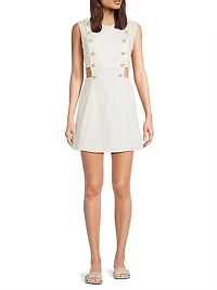 Marin Stretch-Cotton Cut-Out Minidress