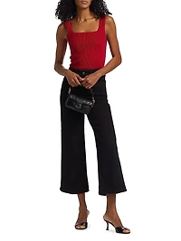 Good Waist Palazzo Cropped Jeans