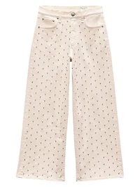 Andi Faux Pearl High-Rise Wide-Leg Pants