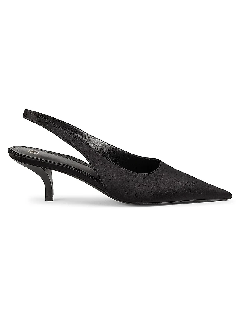 55MM Satin Slingback Pumps