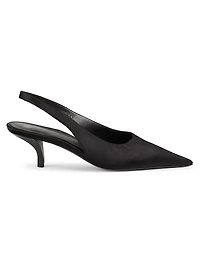 55MM Satin Slingback Pumps