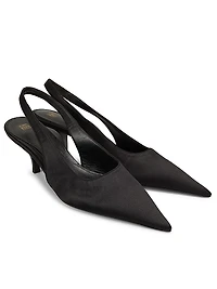 55MM Satin Slingback Pumps