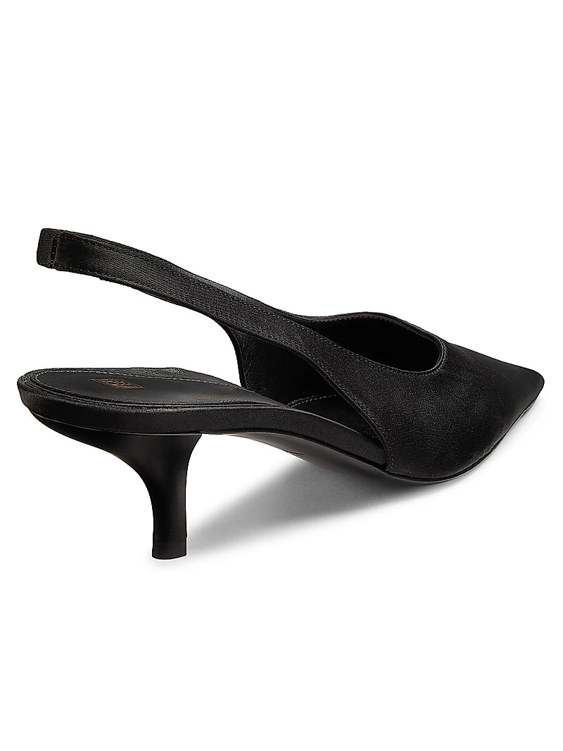55MM Satin Slingback Pumps