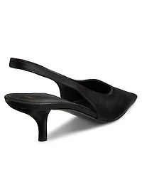 55MM Satin Slingback Pumps