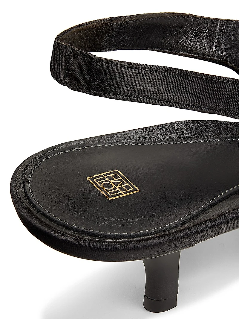 55MM Satin Slingback Pumps