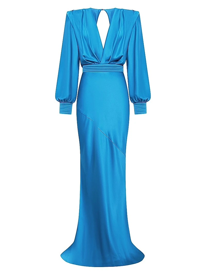 Betsey Stretch-Satin Gown