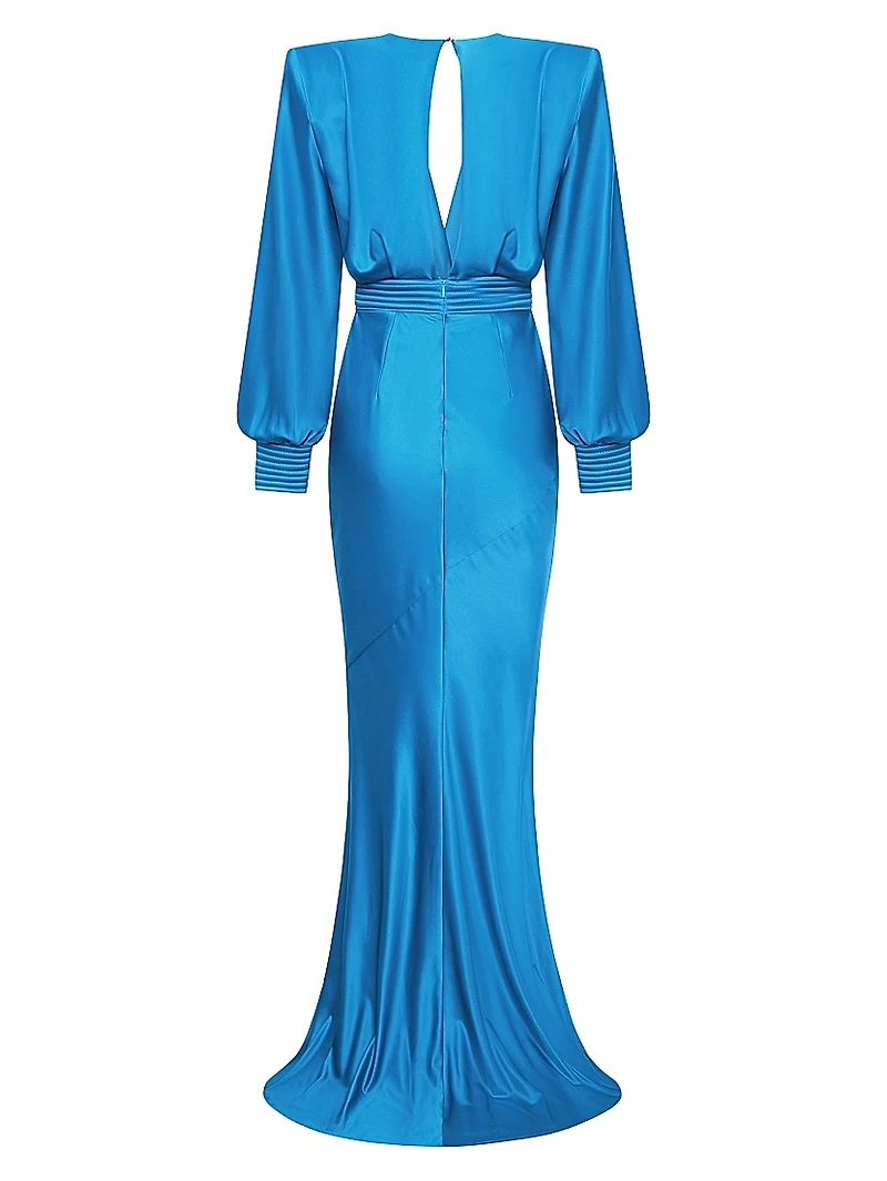 Betsey Stretch-Satin Gown