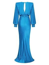 Betsey Stretch-Satin Gown