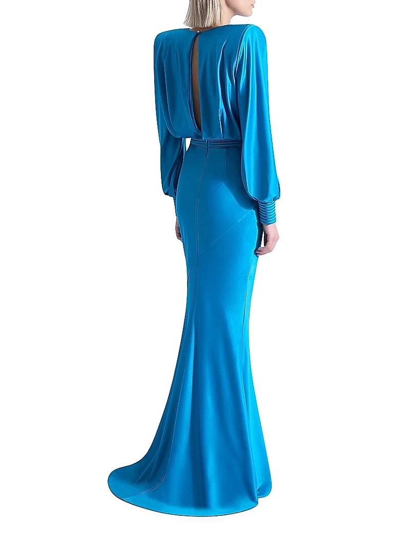 Betsey Stretch-Satin Gown