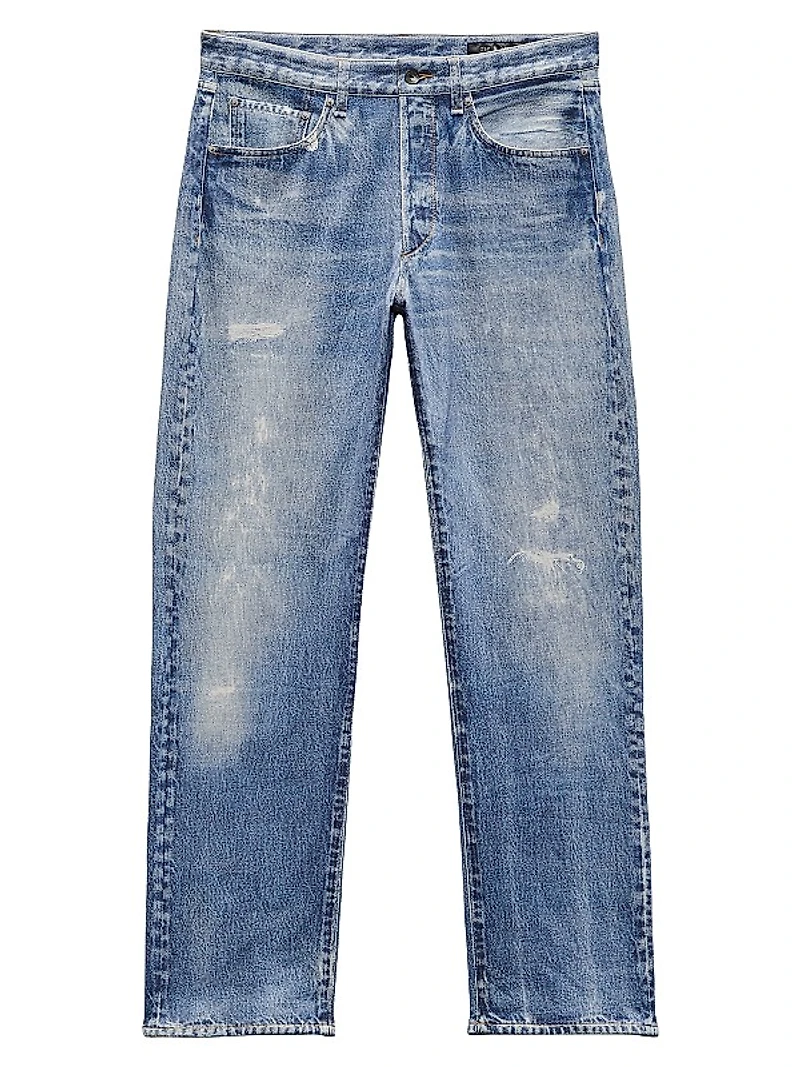 Miramar Denim Straight-Leg Sweatpants
