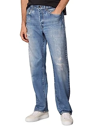 Miramar Denim Straight-Leg Sweatpants
