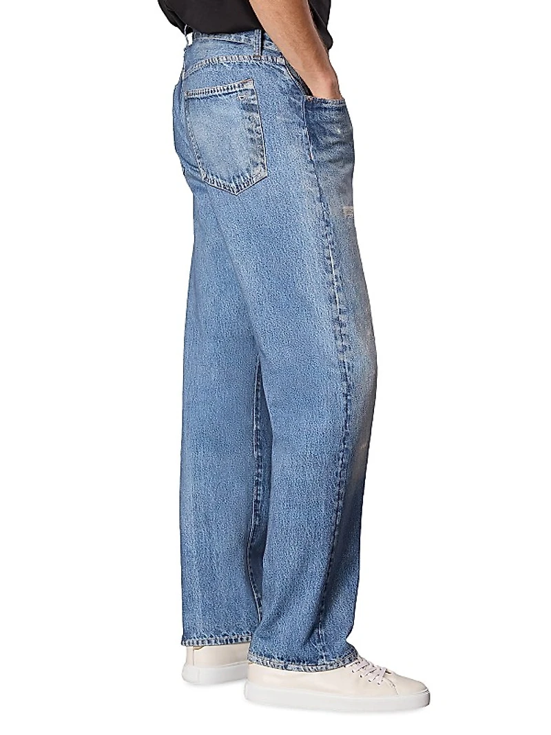 Miramar Denim Straight-Leg Sweatpants