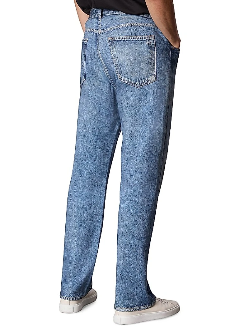 Miramar Denim Straight-Leg Sweatpants