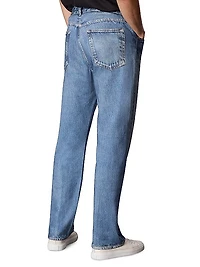 Miramar Denim Straight-Leg Sweatpants