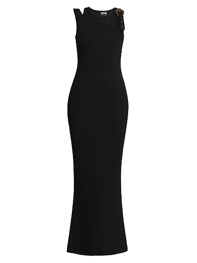 Stretch-Cotton Rib-Knit Sleeveless Maxi Dress