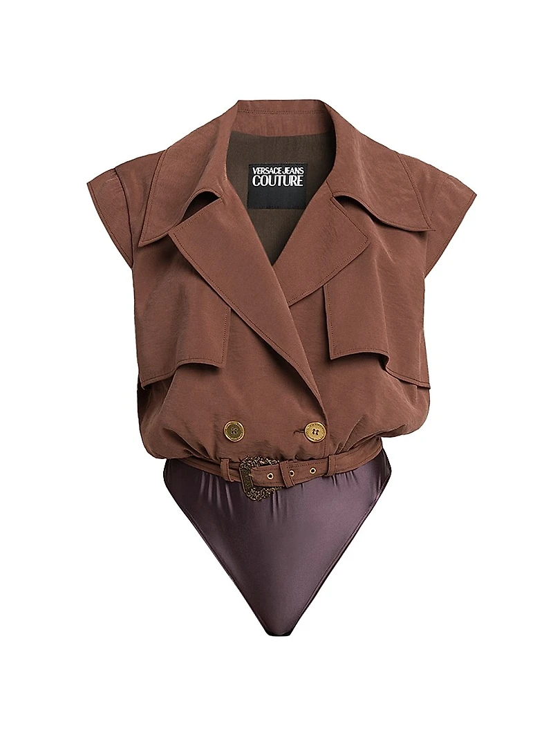 Belted Wrap-Style Bodysuit