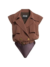 Belted Wrap-Style Bodysuit