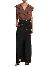 Belted Wrap-Style Bodysuit