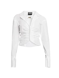 Ruched Cotton Shirt
