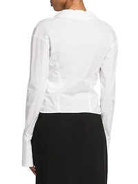 Ruched Cotton Shirt