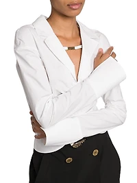 Ruched Cotton Shirt