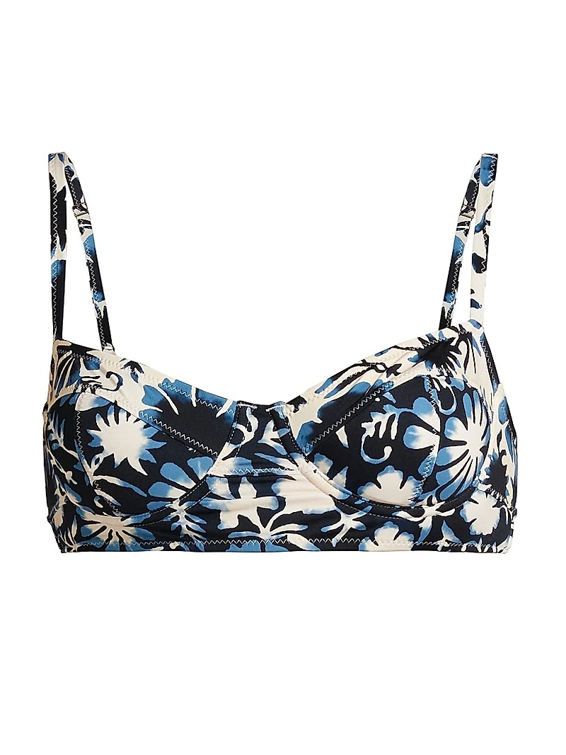 Zahara Floral Bikini Top