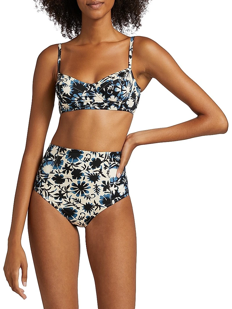 Zahara Floral Bikini Top
