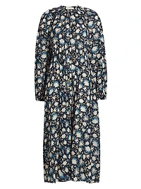 Renata Floral Cotton-Blend Midi-Dress