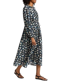 Renata Floral Cotton-Blend Midi-Dress
