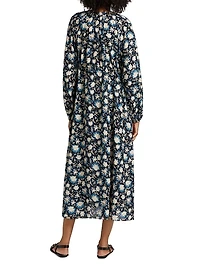 Renata Floral Cotton-Blend Midi-Dress